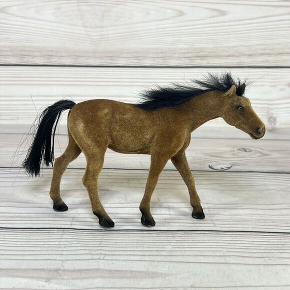 VTG Blue Grass Farms SET 4 HORSES Soft Mane Long Tail Toy Concepts Real Feel BGF - Picture 6 of 16